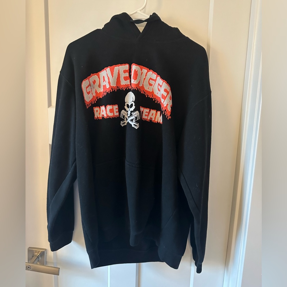 Women's Long Sleeve Sweatshirt Black Grave Digger Hoodie